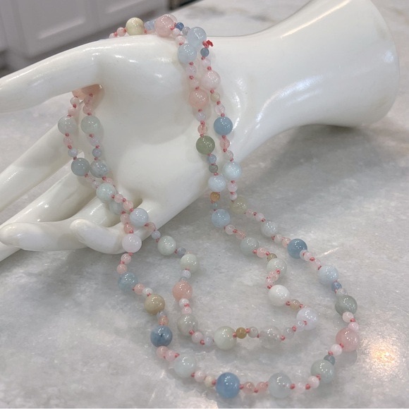 Multicolor Beryl Endless Bead Necklace